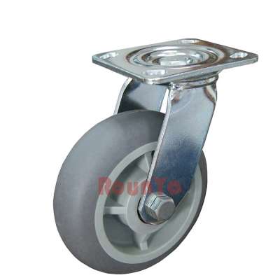 Rounya 29 series heavy duty cart casters white nylon wheel swivel without brake