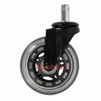 Rounya 2.5" office chair caster with PU rollerblade 3" office chair caster wheels stem 11x22