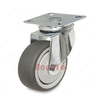 Gray TPR caster wheel plain bearing for general use non-marking tread