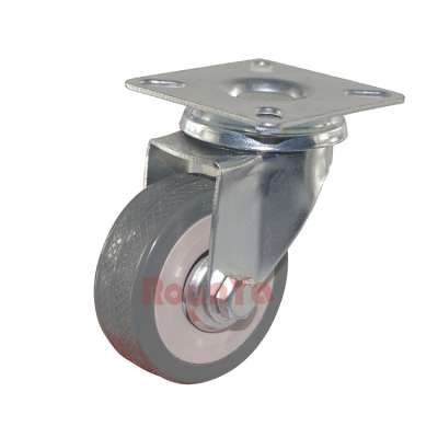 Light duty plastic caster with 360 degree swivel top plate for general use