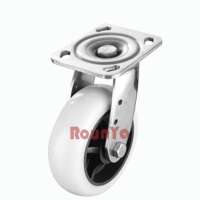 4 inch to 8 inch stainless steel swivel caster thermoplastic rubber wheel flat tread