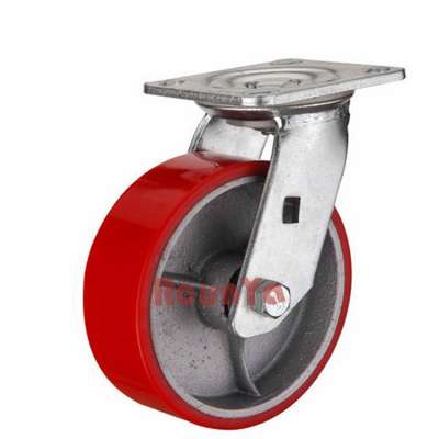 Heavy duty swivel plate casters 4 inch to 8 inch polyurethane caster wheel 880 lbs capacity